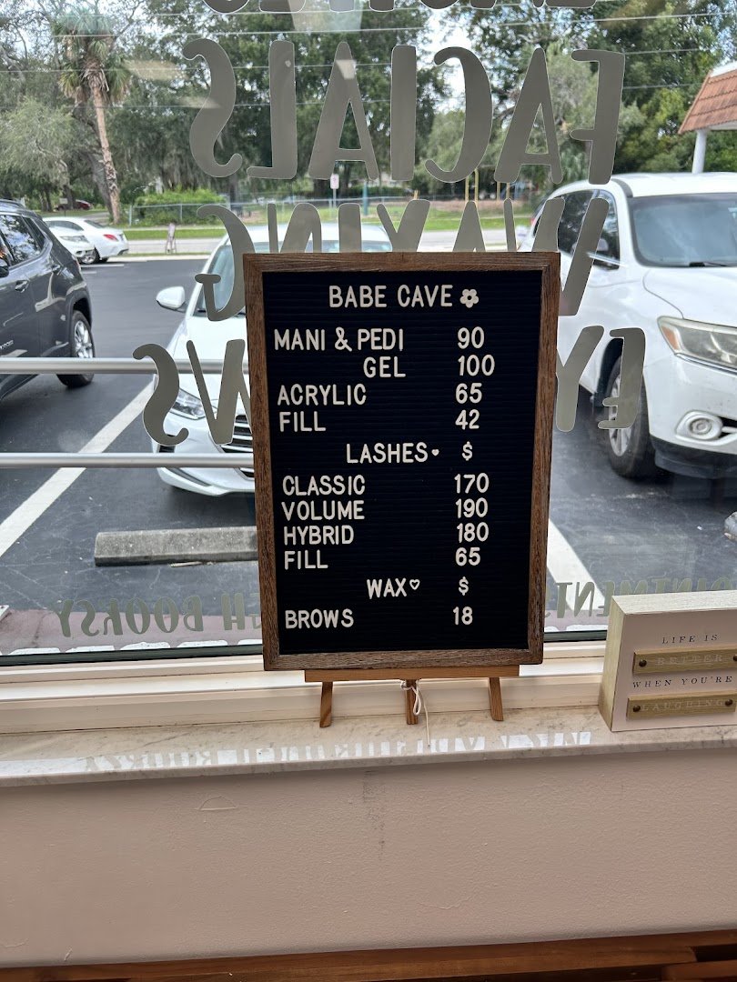 Lash and nail service area indoors