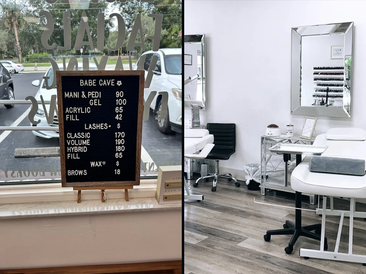 Clean spa space with manicure chairs